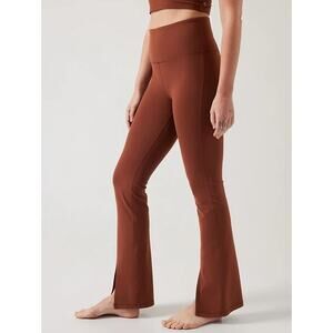 ATHLETA Elation Split Flare Pant Ancient Mahogany Active Leggings Women's LP